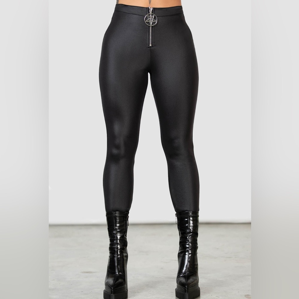 KILLSTAR Pentagram Sin with Me Disco Leggings L